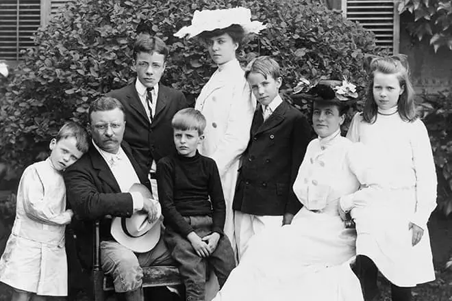 Theodore Roosevelt dengan keluarga