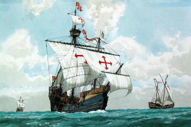 Christopher Columbusの船は「サンタマリア」と呼ばれました