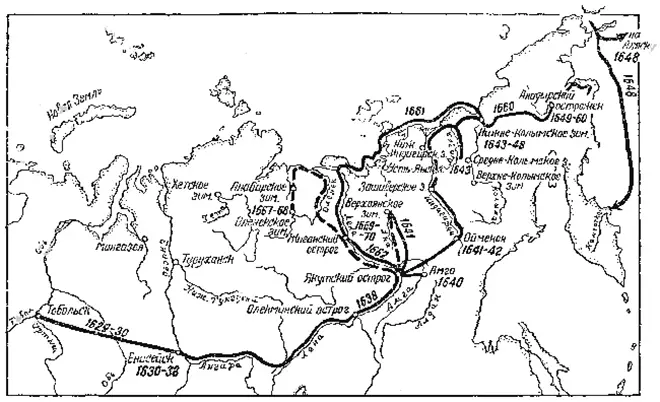 Карта Сямёна Дежнева
