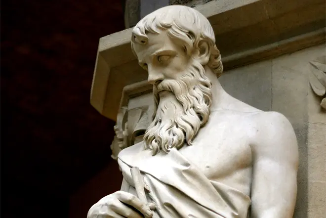 Statue af Pythagora.