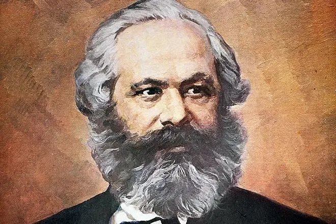 Portrait of Karl Marx.
