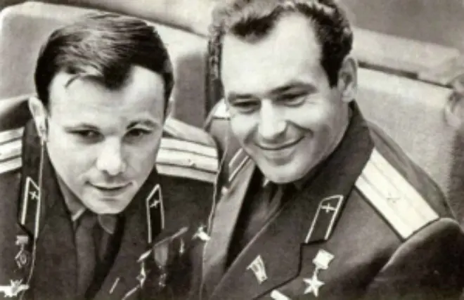 Herman Titov en Yuri Gagarin