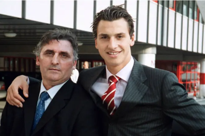 Zlatan Ibrahimovich su savo tėvu