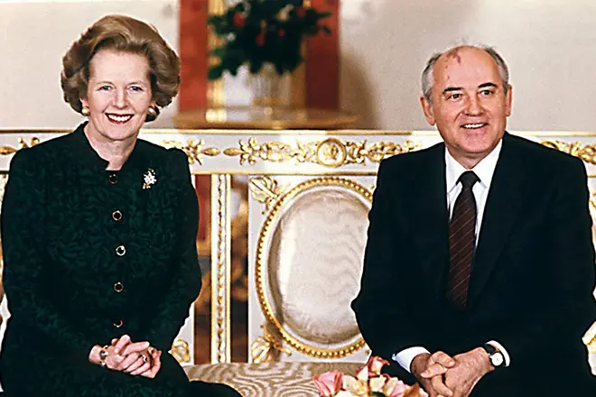 Margaret Thatcher sy Mikhail Gorbachev
