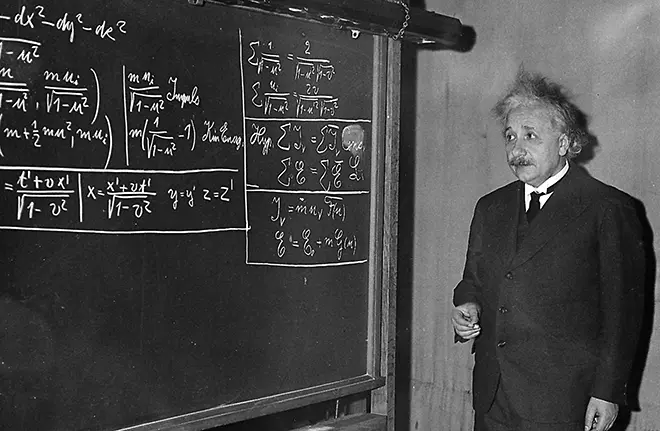 De teory fan relativiteit fan Albert Einstein