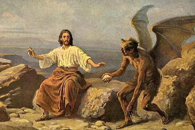 الشيطان يغري يسوع المسيح