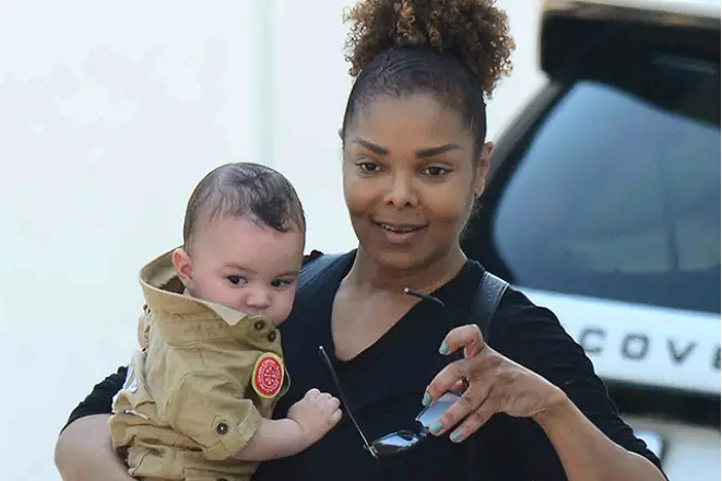 Janet Jackson with Son