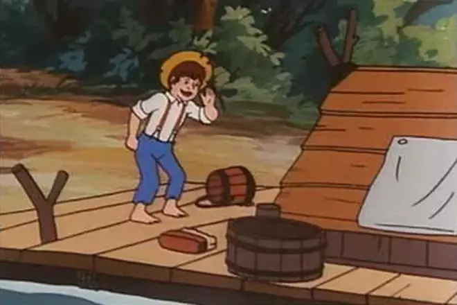 Geclberry Finn in the cartoon