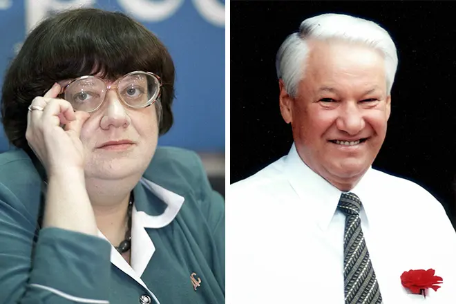 Valeria Novodvorskaya Yeltsin'i dəstəklədi