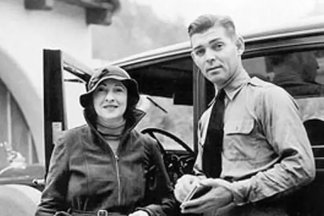 Clark Gable con su esposa
