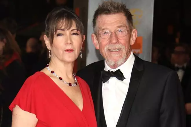 John Hurt with his wife