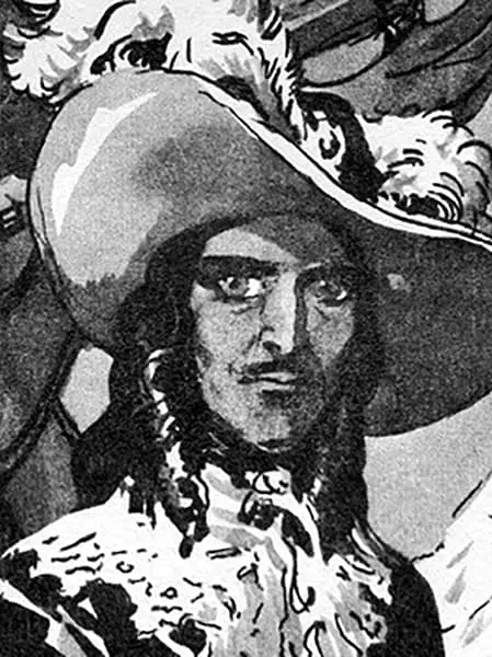Kapteiņa asinis - pirātu biogrāfija, rakstzīmju vēsture un parauglaukums