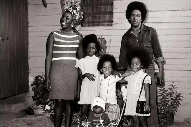 Bob Marley com filhos