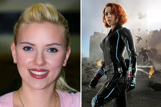 Scarlett Johansson in the role of black widow
