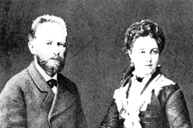 Peter Tchaikovsky met zijn vrouw Antonina Milyukova