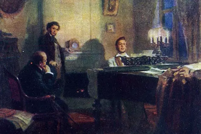 Mikhail Glinka at Alexander Pushkin.