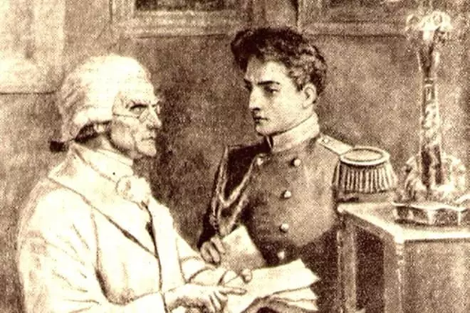 Andrey Bolkonsky met zijn vader