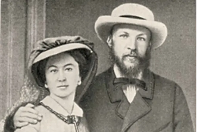 دیمیتری مندلیف با همسر اول Feozway