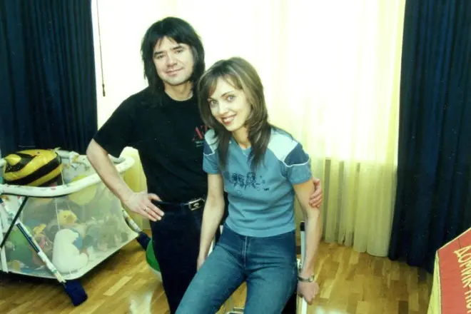 Evgeny Osin med en tidligere ektefelle Natalia