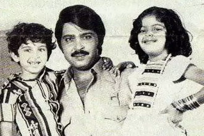 Richit Roshan med pappa och syster