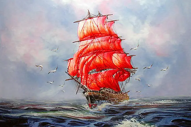 Graha's ship with almy sails
