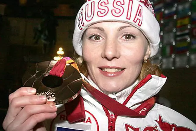Albina Ahatova vid OS i Turin