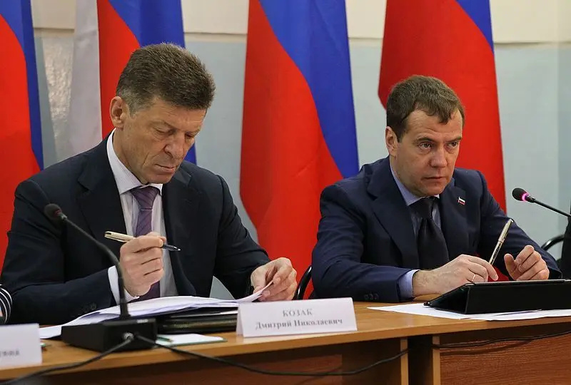 Dmitry Kozak og Dmitry Medvedev