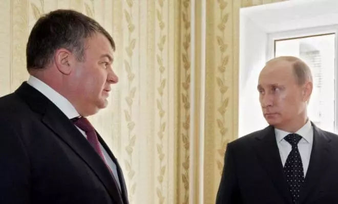 Anatoly Serdyukov og Vladimir Putin