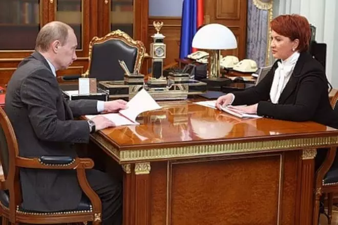 Vladimir PutinとElena Skrynnik
