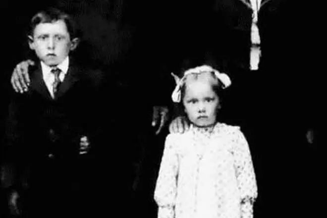 Андрей Громико като дете със сестра си Евдокия