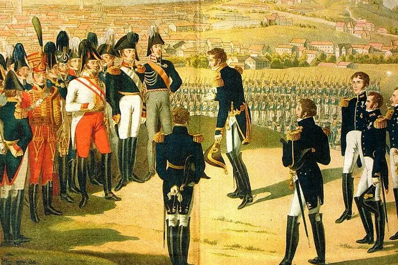Alexander ég tekur uppgjöf Napóleonic Parísar