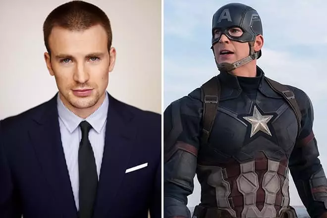 Chris Evans sa papel ni Captain America.