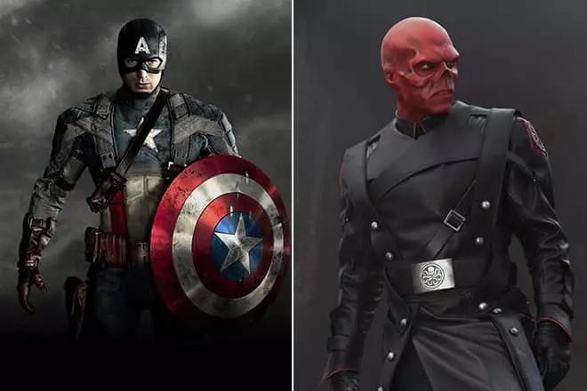 Kapten Amerika dan Skull Merah