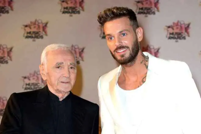 Charles Aznavour y su hijo Nicolas