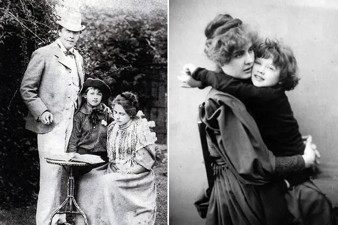 Oscar Wilde dengan isterinya dan anak-anaknya