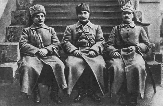 Clement Voroshilov, Semyon Buddanny at Efim Schadno.