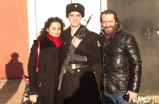 oksana沙沙和弗拉基米尔mashkov和儿子