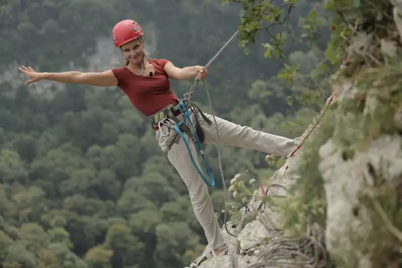 Ksenia Kuznetsova este angajată în alpinism