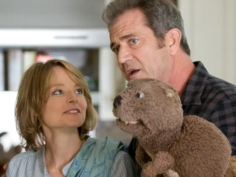 Jody Foster en Mel Gibson yn 'e film "Beaver"
