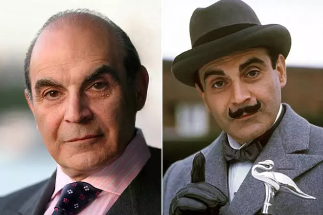 David Land i rollen som Erkulya Poirot