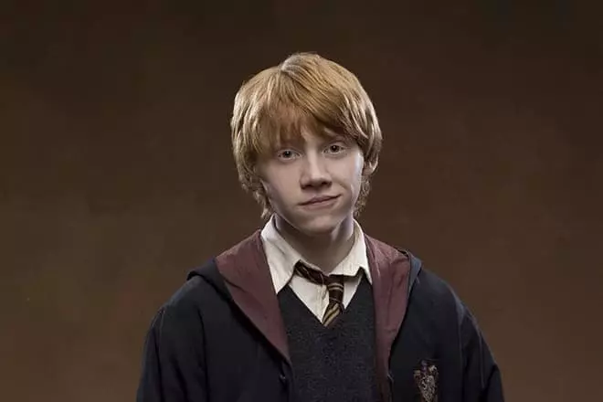 Rupert grint com ron weasley