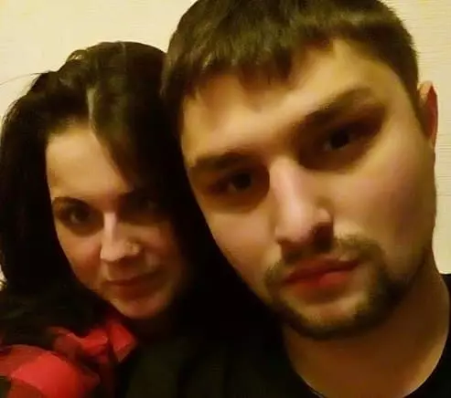 Violet Polyakova s ​​svojim možem