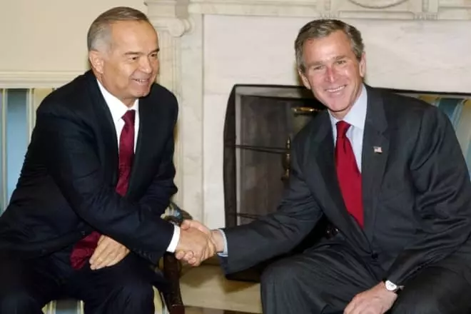 Islam Karimov in George Bush