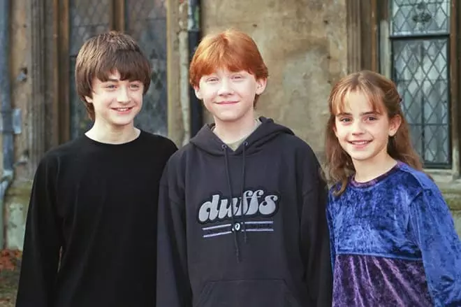 Daniel Radcliffe, Rupert Grint og Emma Watson