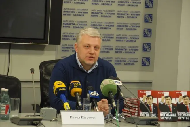 Pavel Sheremet at the presentation of his book