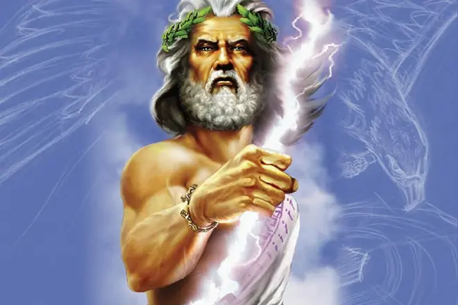 Zeus med lyn