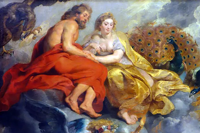 Zeus and hero. Picture of Rubens