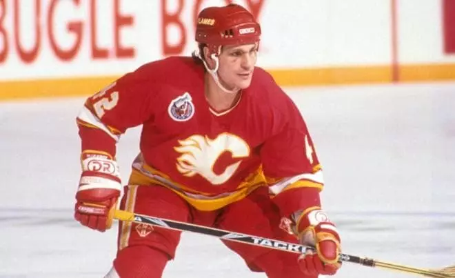 Sergey Makarov als onderdeel van Calgary Flames