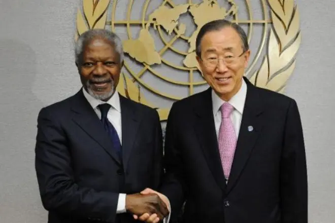 Kofi Annan sy Ban Gi Moon