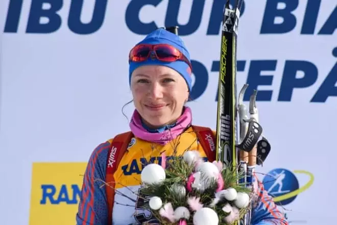 Biathlete Anastasia Zagorukhiko.